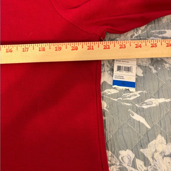 Studio Works Women's Red Buckle Sweatshirt - Picture 5 of 9